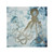23.5" Blue and Brown Octopus Canvas Wooden Square Unframed Wall Art Decoration