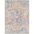 2' x 3' Classical Style Blue and Orange Rectangular Area Throw Rug
