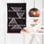 Black and White Geometric Pattern Wall Hanging 24" x 36"