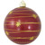 2ct Candy Red and Gold Tangle with Stars Shatterproof Shiny Christmas Ball Ornaments 6" (150mm)
