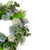 Hydrangea, Rose and Geranium Artificial Floral Spring Wreath, White and Blue - 24-Inch