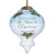 3.75" White and Red Truck and Christmas Tree Glass Ornament