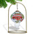 3.75" White and Red Truck and Christmas Tree Glass Ornament