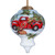 3.75" White and Red Truck and Christmas Tree Glass Ornament