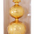 13" Gold Floral Glitter Lace Shiny Glass Finial Christmas Tree Topper - Unlit