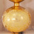 13" Gold Floral Glitter Lace Shiny Glass Finial Christmas Tree Topper - Unlit