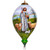 6" The Lord is My Shepherd Religious Finial Shaped Glass Ornament
