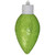 12" Lime Green Shatterproof Glitter C9 Bulb Style Commercial Christmas Ornament