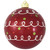 2ct Candy Red and White Loop with Dots Shatterproof Matte Christmas Ball Ornaments 6" (150mm)