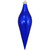 Azure Blue and Silver Shatterproof Christmas Long Drop Ornament 12.5" (320mm)