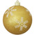 2ct Gold and White Leafy Flakes Shatterproof Glitter Christmas Ball Ornaments 6" (150mm)