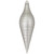 Dove Gray and Silver Shatterproof Christmas Long Drop Ornament 12.5" (320mm)