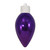 12" Vivacious Purple and Silver Shatterproof Shiny C9 Light Bulb Christmas Ornament