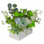 14-Inch Blue and White Hydrangea and Rose Artificial Floral Arrangement in Planter