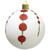 4ct Snowball White and Red Strings of Dots Shatterproof Glitter Christmas Ball Ornaments 4" (100mm)
