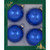 4ct Victoria Blue Shiny Christmas Ball Ornaments 3.25" (80mm)