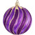 4ct Vivacious Purple Shatterproof Swirled Glitter Christmas Ball Ornaments 4.75" (120mm)