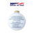 Matte White and Red US Coast Guard Logo and Hymn Glass Christmas Ball Ornament 3.25" (80mm)