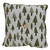 15” Forest Green Tree Pattern With a Button Christmas Throw Pillow - 32635552