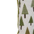 15” Forest Green Tree Pattern With a Button Christmas Throw Pillow - 32635552