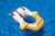 46" Inflatable White and Yellow Ice Cream Ring Pool Float