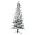 7.5' Pre-Lit White and Natural Green Slim Flocked Christmas Tree - Clear Lights