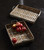 Set of 2 Brown and Gray Decorative Bamboo Country Rustic Serving Trays 21”