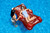 Inflatable Red Transparent Gummy Bear Swimming Pool Float, 60-Inch