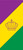 80" x 36" Purple and Yellow Outdoor Striped Mardi Gras Front Door Banner
