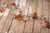 43" Orange and Brown Glitter Elegant Fall Leaf Thanksgiving Garland