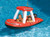 Inflatable Red and White Fire Boat Ride-On Water Squirter Swimming Pool Toy, 60-Inch