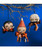 Set of 3 Orange and Black Ghoulish Hall Mini Hanging Halloween Ornaments 7"