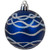12ct Blue and Silver Glitter Shatterproof 2-Finish Ball Christmas Ornaments 2.25"