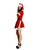 42" Red and White Fever Santa Babe Women Adult Christmas Costume - Medium