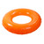 35" Inflatable Classic Round Orange Swimming Pool Inner Tube Ring Float