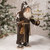 20" Brown and Green Woodland Santa on Snowshoes Christmas Tabletop Figurine