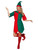 42" Red and Green Elf Women Adult Christmas Costume - Large