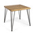 32.5" Brown and Black Contemporary Handcrafted Square Dining Table