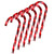 Set of 6 Pre-Lit Red and White Blinking Candy Cane Outdoor Christmas Pathway Markers 12"