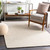 9' x 12' Solid Ivory Hand Tufted Rectangular Area Throw Rug