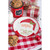 8.25" Red and White Christmas Themed Santa Cake Plate