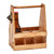 11.25" Wooden 6 Bottle Caddy With Opener