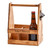 11.25" Wooden 6 Bottle Caddy With Opener