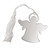 2.5" x 2.5" Holiday Collections Angel Flat Ornament with White Tassel