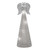 7" Glittering White Angel Ornament with String Lights