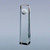 7.75" Round Optic Glass Obelisk Shaped With Golf Ball Trophy