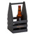11" Black Wooden 4 Bottle Caddy