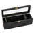 13.75" Black Wine Bottle Wooden Box with Hinge