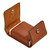 3.75" x 3" Caramel Brown Leatherette Playing Cards Case