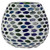 4.25" Blue and Turquoise Fish Cut-Out Mosaic Glass Candle Holder
